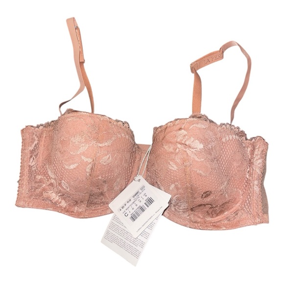 NWT La Perla Brigitta Push Up Balconette Bra Rose Pink Sz 38C - Picture 4 of 7